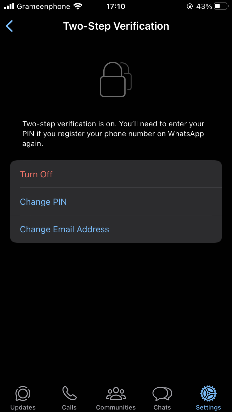 Hacking continued even if 2-step verification was enabled in WhatsApp.