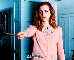 Hermione Granger obliviating herself from the people she loved